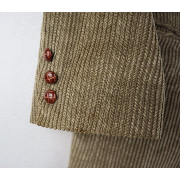 TOM TAILOR - MEN'S BROWN CORDUROY BLAZER JACKET - SIZE 48R - SEE PHOTOS - Picture 6 of 11